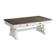 thumbnail image 1 of Intercon Coffee Table, 50x28x19 in Rustic White & French Oak, 1 of 4