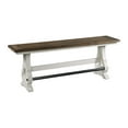 thumbnail image 1 of Intercon Backless Bench, Counter Height in Rustic White & French Oak, 1 of 3