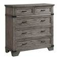 thumbnail image 1 of Intercon Chest, 5 Drawer Media in Brushed Steel, 1 of 4