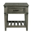 thumbnail image 1 of Intercon Furniture Foundry 24" Transitional Wood Veneer End Table in Pewter, 1 of 4