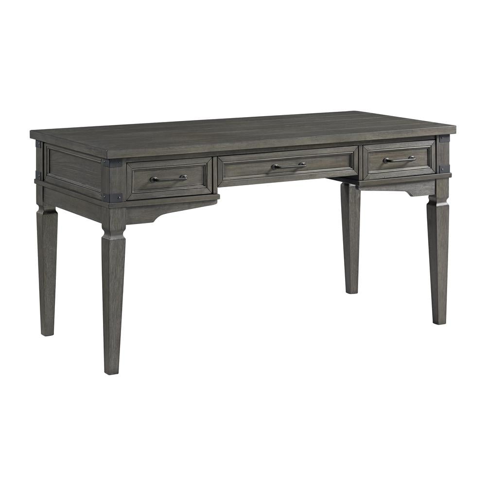 Intercon Furniture Foundry Home Office 60" Wood Writing Desk in Pewter