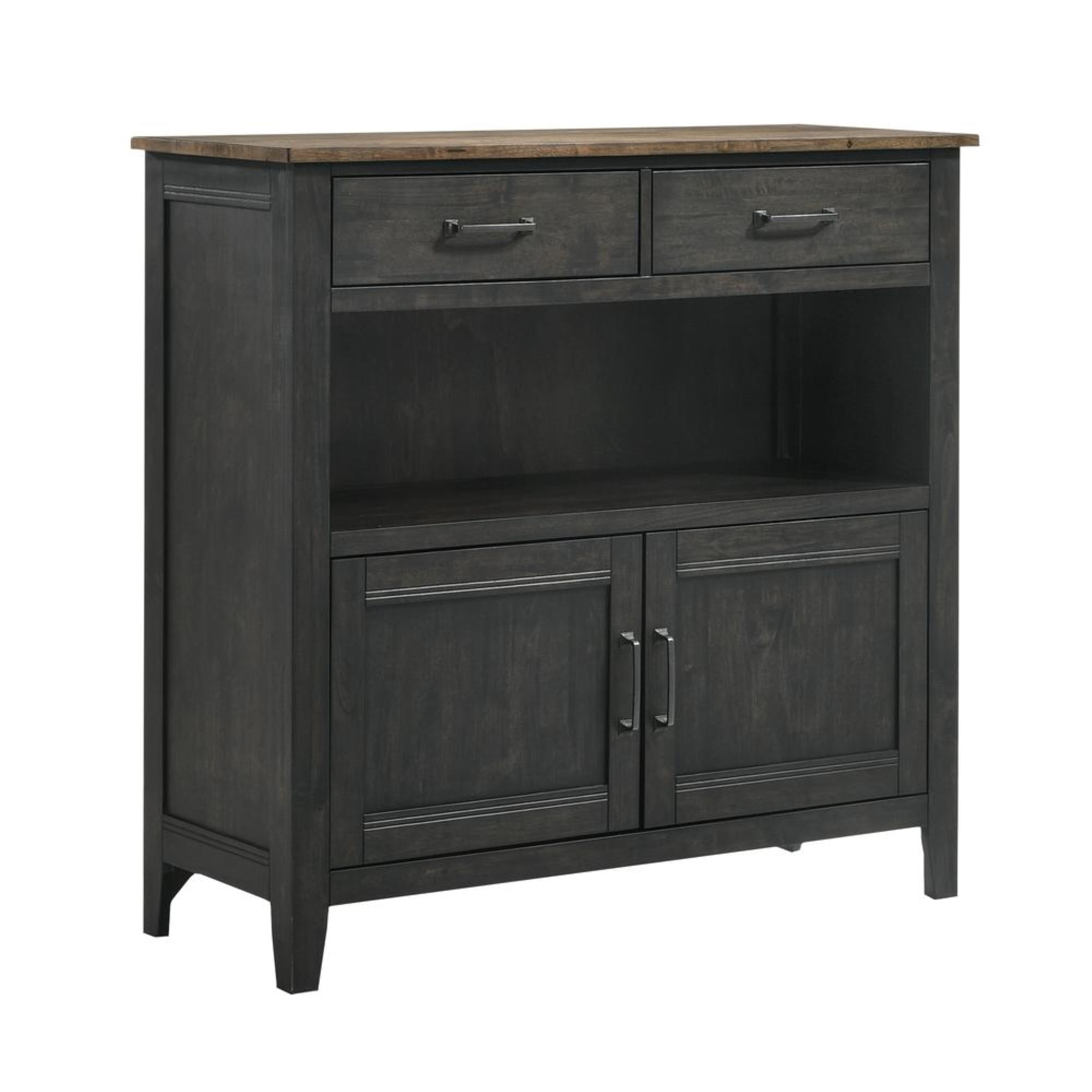 Harper Transitional 48'' Black/Brown Solid Wood Sideboard