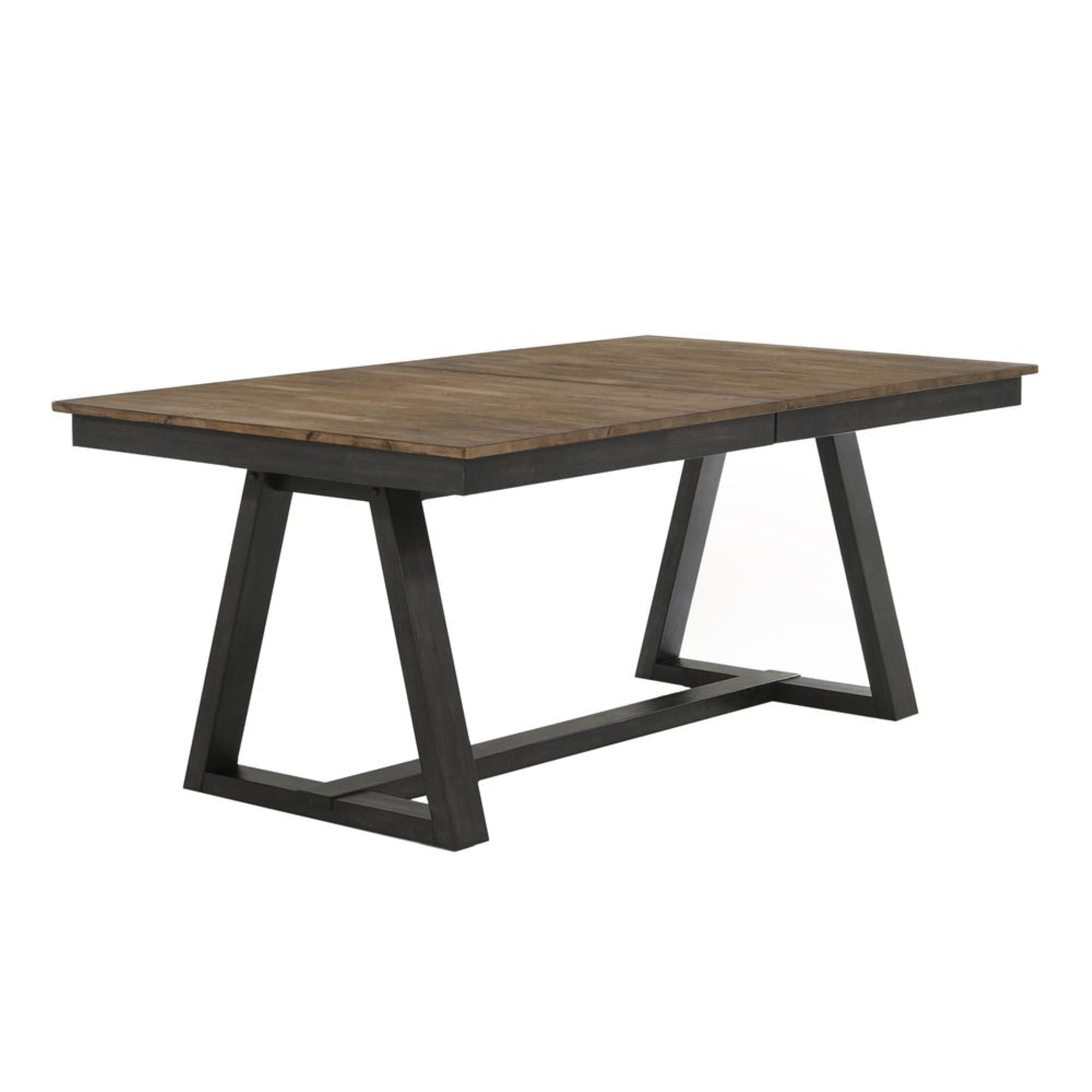 Harper Brushed Brown and Pecan Extendable Trestle Dining Table