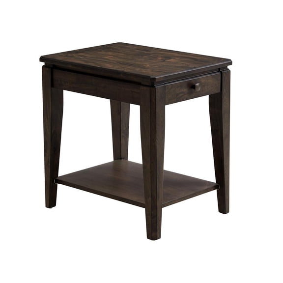 Intercon Furniture Kauai 18x24" Contemporary Wood Chairside Table in Brown
