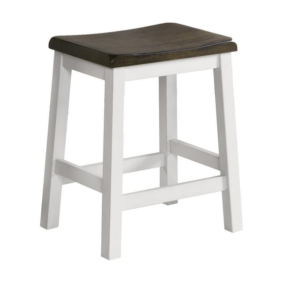 Intercon 24" Backless Barstool in Gray & White (Set of 2)