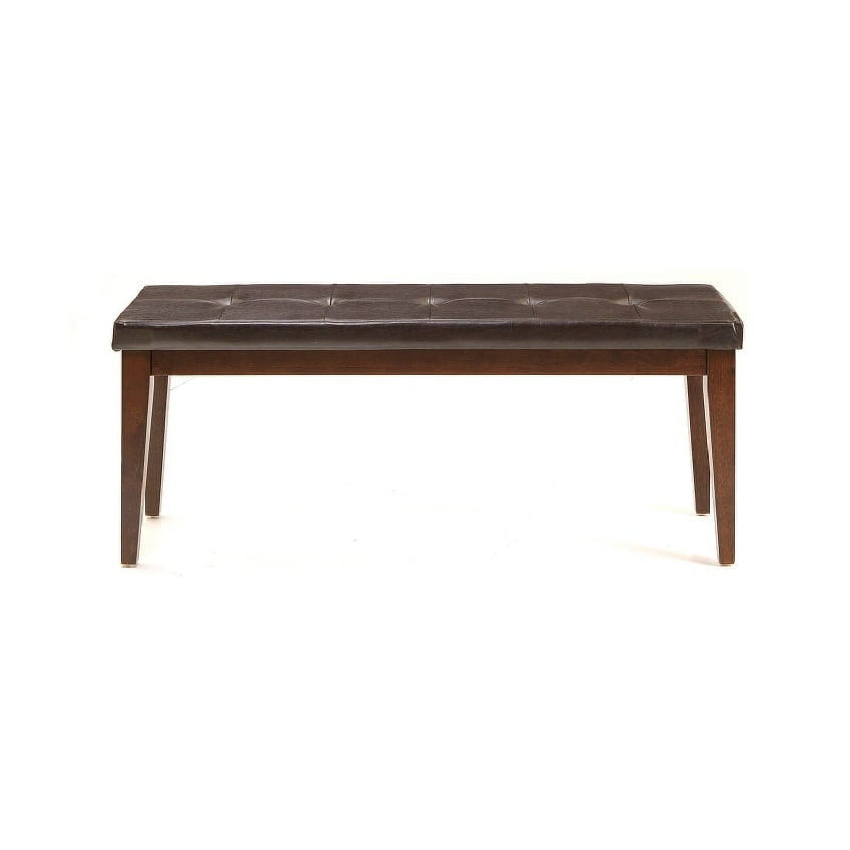 Kona 50" Raisin Wood Bench with Brown Cushion