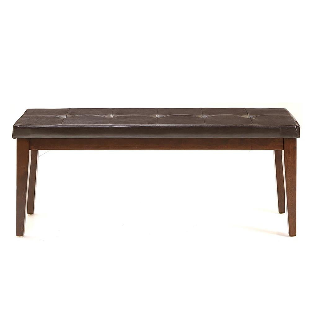 Kona 50" Raisin Wood Bench with Brown Cushion