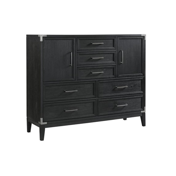 Intercon Furniture Laguna Bedroom 7-Drawer Wood Master Chest in Black