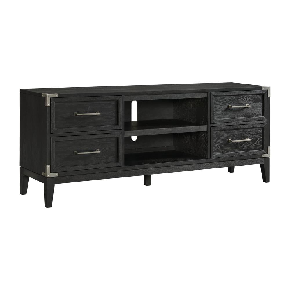 Laguna 70" Black Oak Veneer Transitional Console