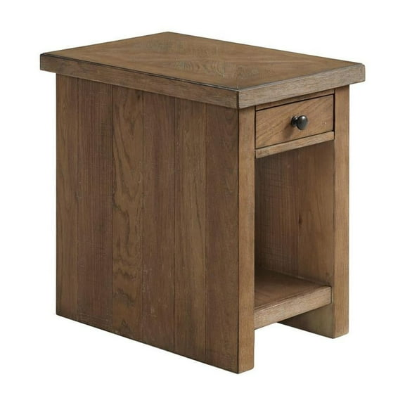 Intercon Furniture Landmark 16x24" Modern Wood Chairside Table in Oak