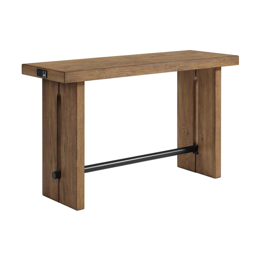 Landmark 60" Weathered Oak and Metal Sofa Table