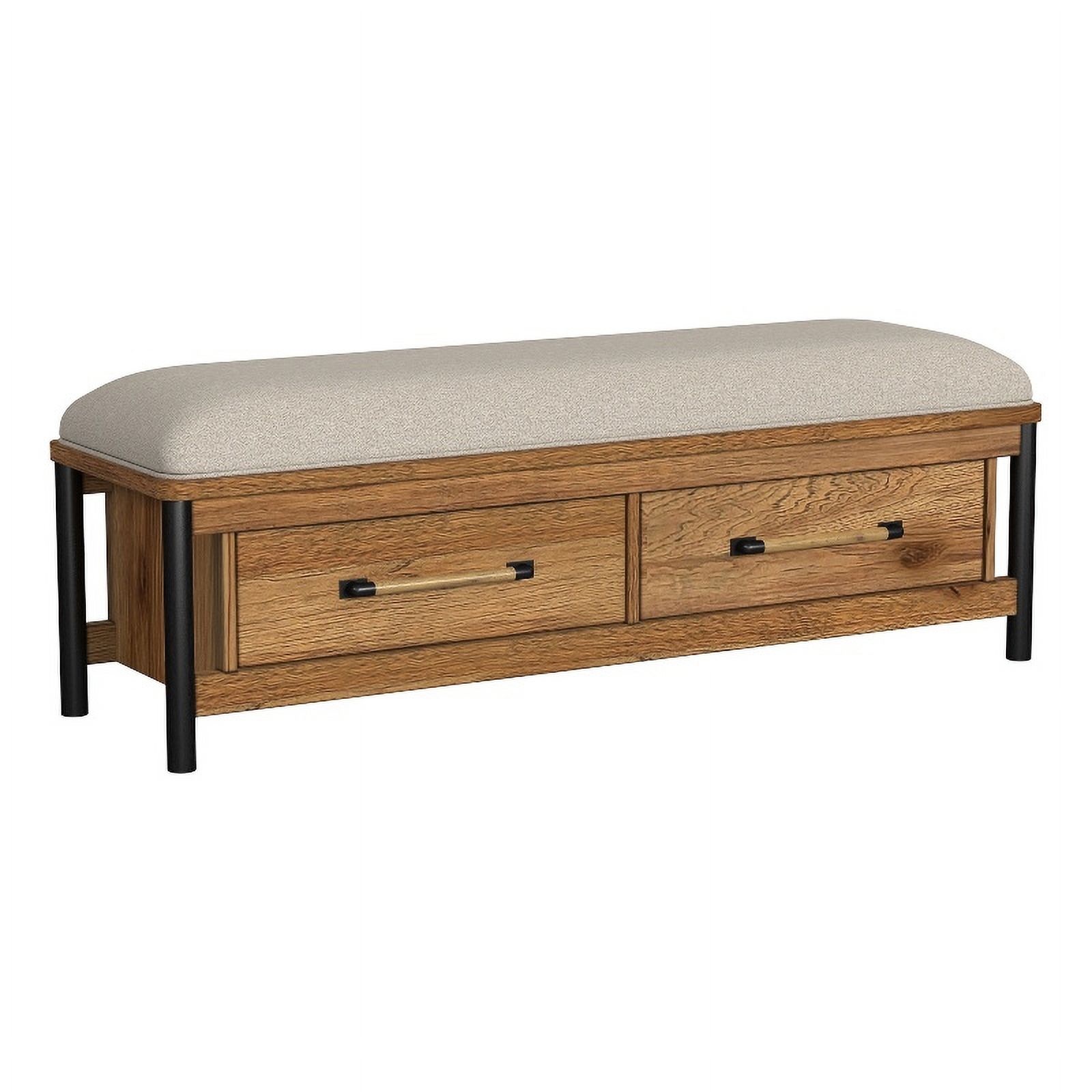 Intercon Furniture Norcross Storage Bench with Drawers Hickory Finish
