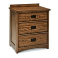 Intercon Furniture Solid Oak Park Bedroom Set, 3Drawer Nightstand with