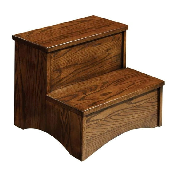 Intercon Furniture Oak Park Bedroom Traditional Wood Step Stool in Brown