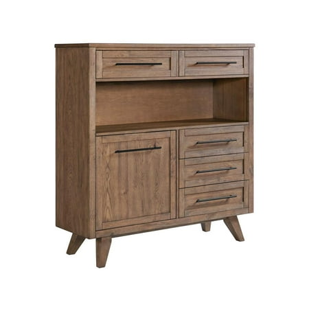 Intercon Furniture Oslo 54" Transitional Wood Pantry Cabinet in Chestnut