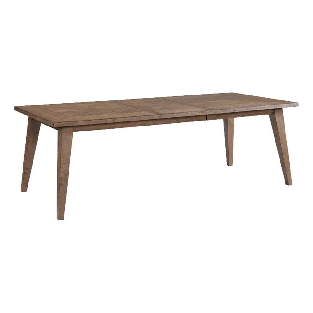 Weathered Chestnut Extendable Rectangular Wood Dining Table