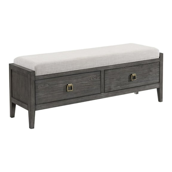 Intercon Storage Bench, 58x16x22 in Brushed Brindle