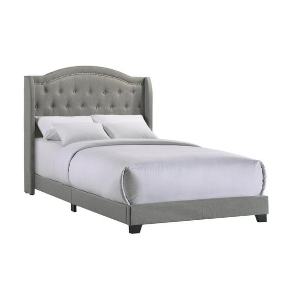 Intercon Rhyan Full UPH Bed in Rhyan Smoke Fabric