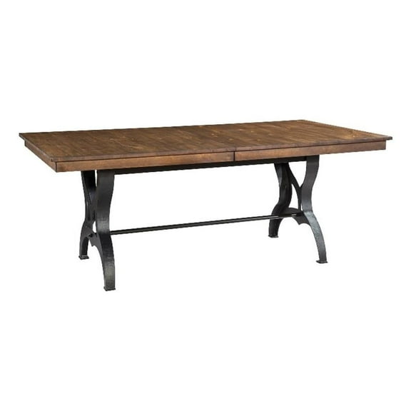 Intercon Furniture Transitional Wood Table with Leaf in Copper Finish