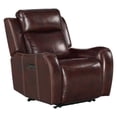 thumbnail image 1 of Intercon Furniture Wainwright Leather Dual-Power Recliner in Brown, 1 of 2