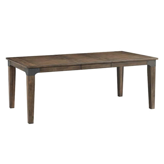 Intercon Furniture Whiskey River Traditional Wood Table with Leaf in Gray
