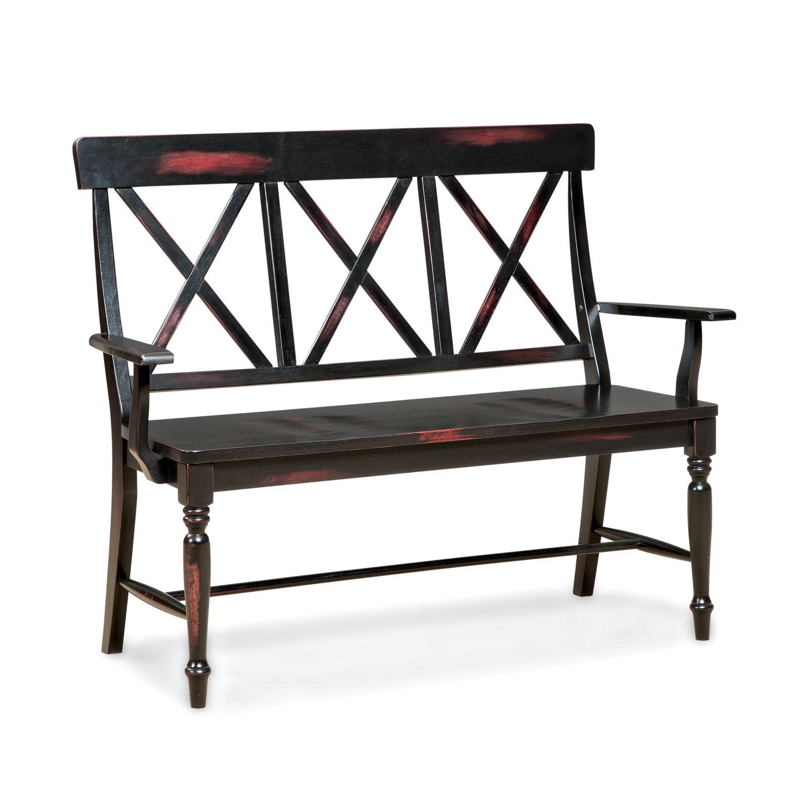 Intercon Imagio Home Roanoke X-Back Dining Bench, Rubbed Black - image 1 of 1