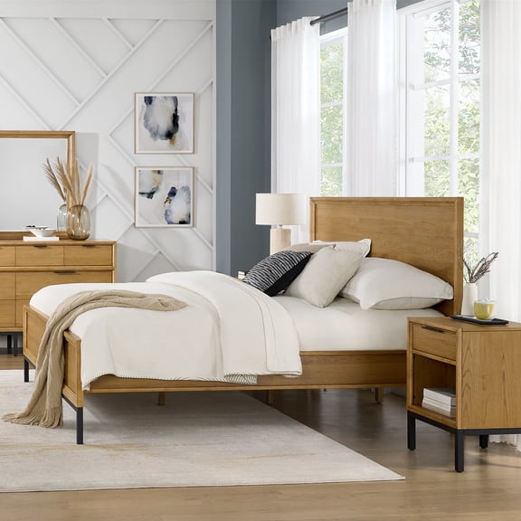 Intercon Newport King Bed in Natural Oak