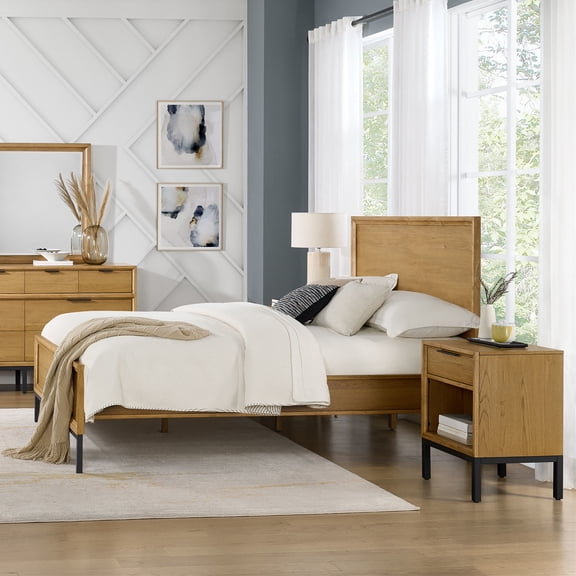 Intercon Newport Queen Bed in Natural Oak
