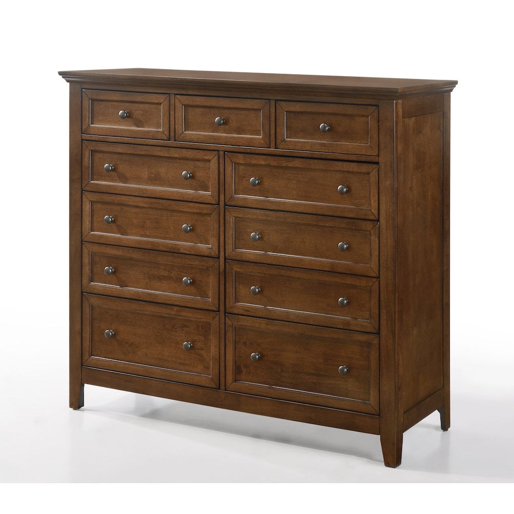 San Mateo Tuscan Brown 11-Drawer Gentlemen's Chest