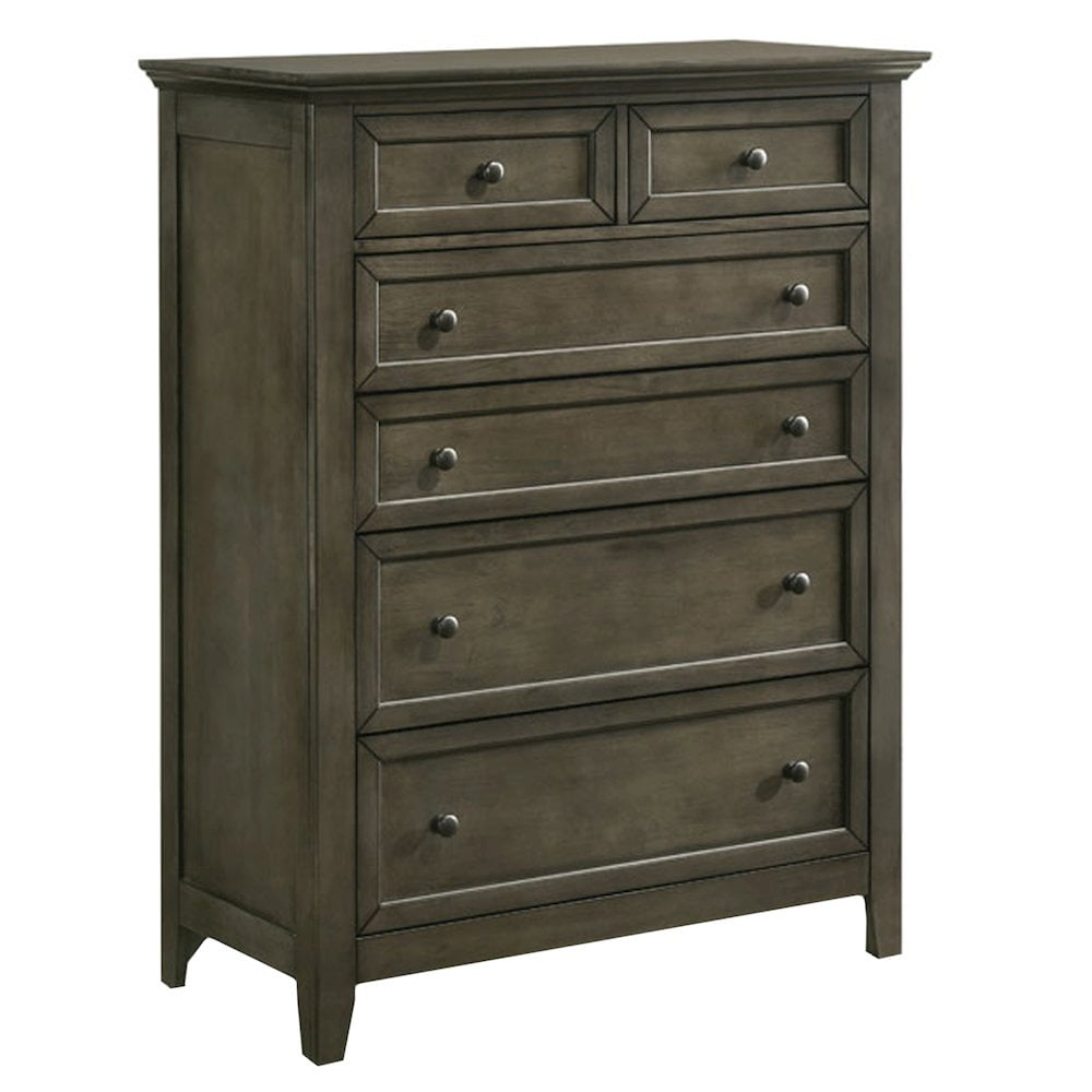 Gray Vertical Chest with Dovetail Drawers and Ball Bearing Glides