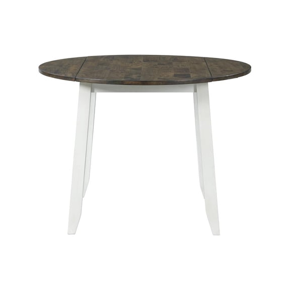 Intercon Table, 42" Drop Leaf in Gray & White