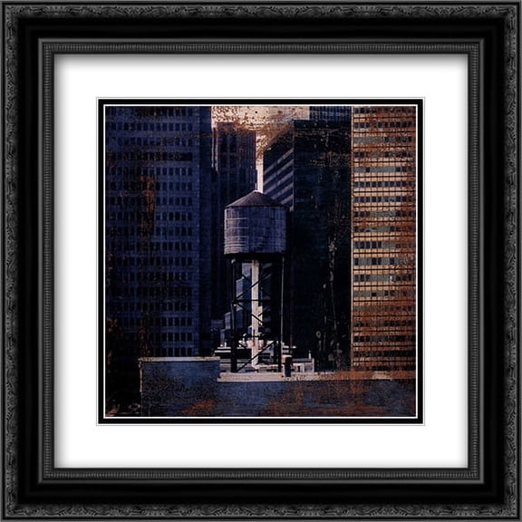 Interconnections Series IC 2x Matted 20x20 Black Ornate Framed Art Print by Bofarull, Marti