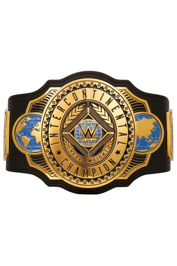 Intercontinental Championship Replica Title Belt, World Heavyweight Championship Belt - Adult Size - 52 Inches