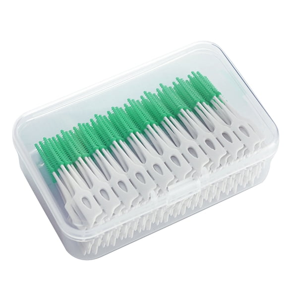 Interdental Brush Toothpick Tooth Flossing Double-Head Brush 160 Count Small Gaps