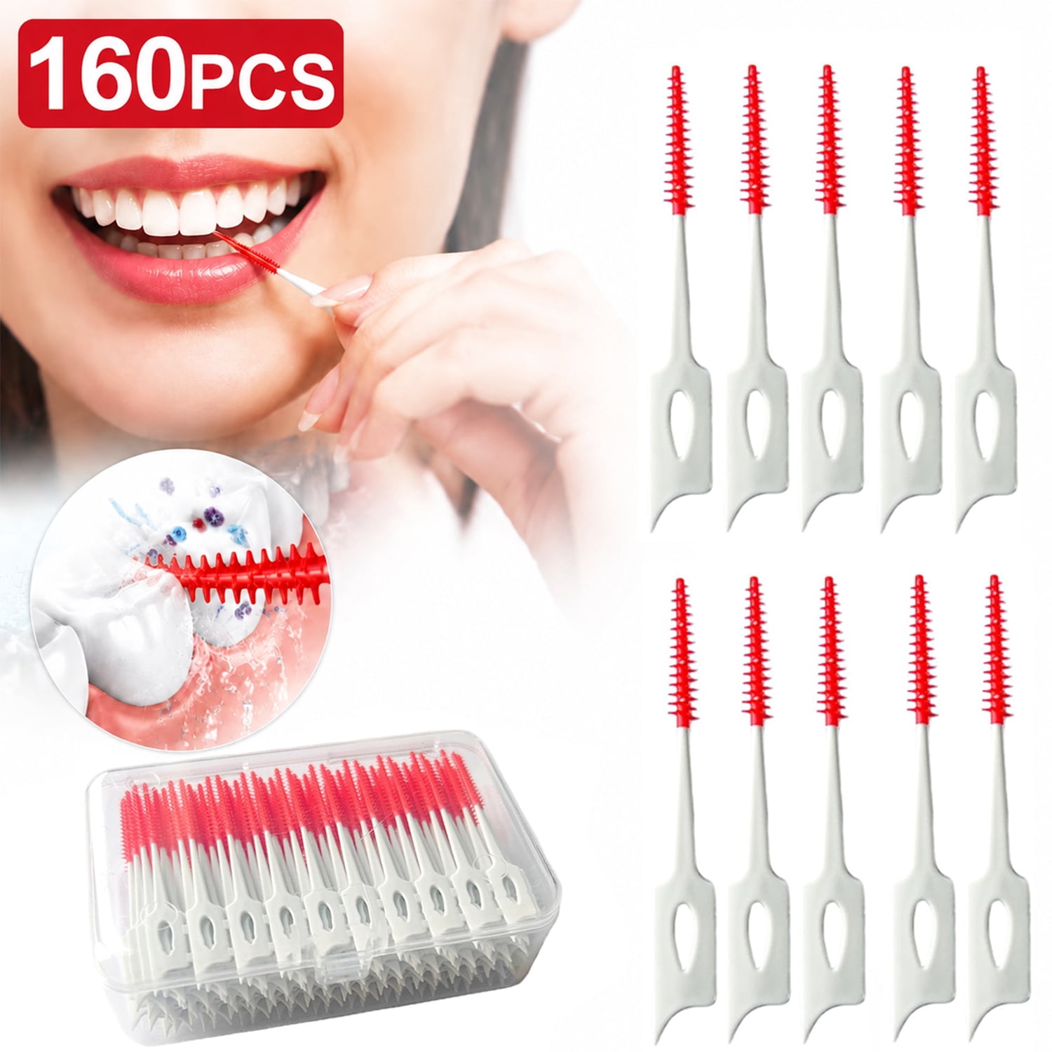 Toothpick Picks DEALLY, Toothpick, 160 Pieces, Portable Silica Gel Dental Picks ...