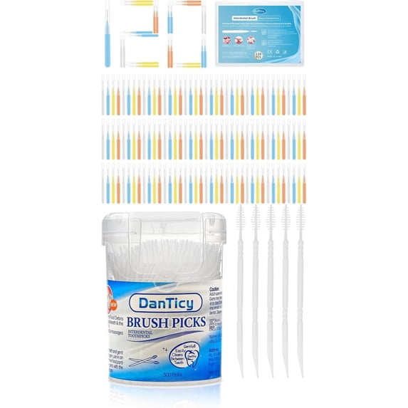 Interdental toothpick brush, soft floss toothpick, used for cleaning between teeth