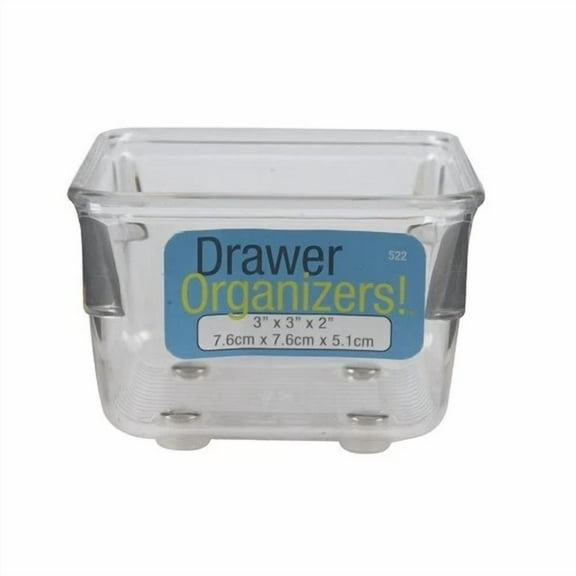 Interdesign 52230 Linus Drawer Organizer, 3" X 3" X 2", Clear
