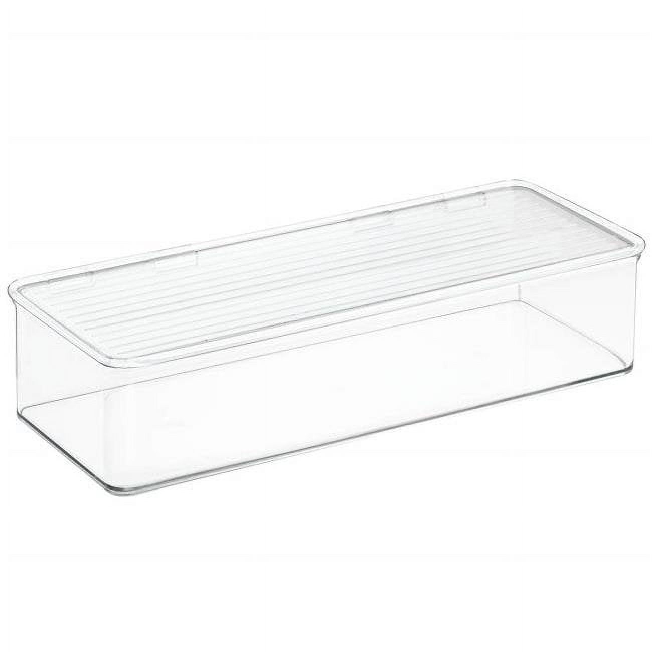 iDesign Kitchen Binz Clear Stackable Box 5.5 in. x 13.3 in. x 7 in