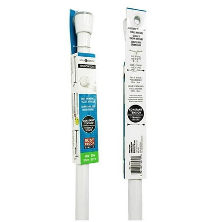 Interdesign Shower Curtain Tension Rod, White Cameo