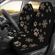 InterestPrint Universal Fit Custom Fingerprints Dog Paws Front Car Seat Covers Vehicle Seat Protector Car Mat Covers 20