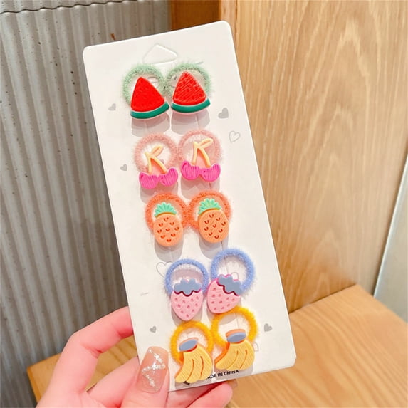 Interesting Cartoon Children Hair Rope Accessories for Girls Soft Baby Headbands No Elastic Ties