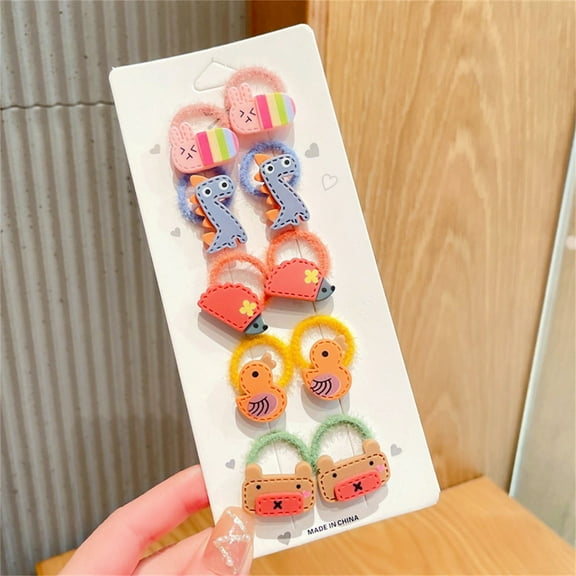 Interesting Cartoon Girl Hair Rope Accessories for Children Soft Baby Head Tie Bands