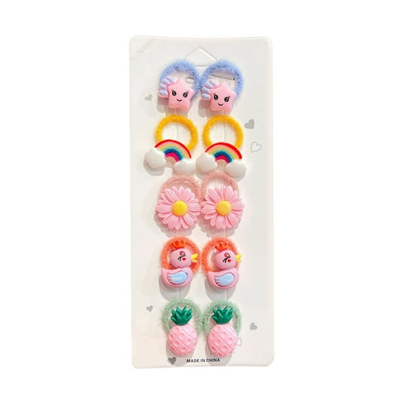 Interesting Cartoon Girl Hair Rope Accessories for Children Soft Baby Headbands Non-Hurt Elastic Ties