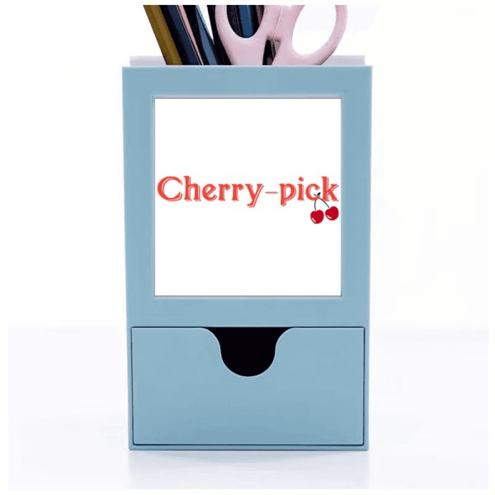Interesting Catchword Cherry Pick Desk Supplies Organizer Pen Holder Card