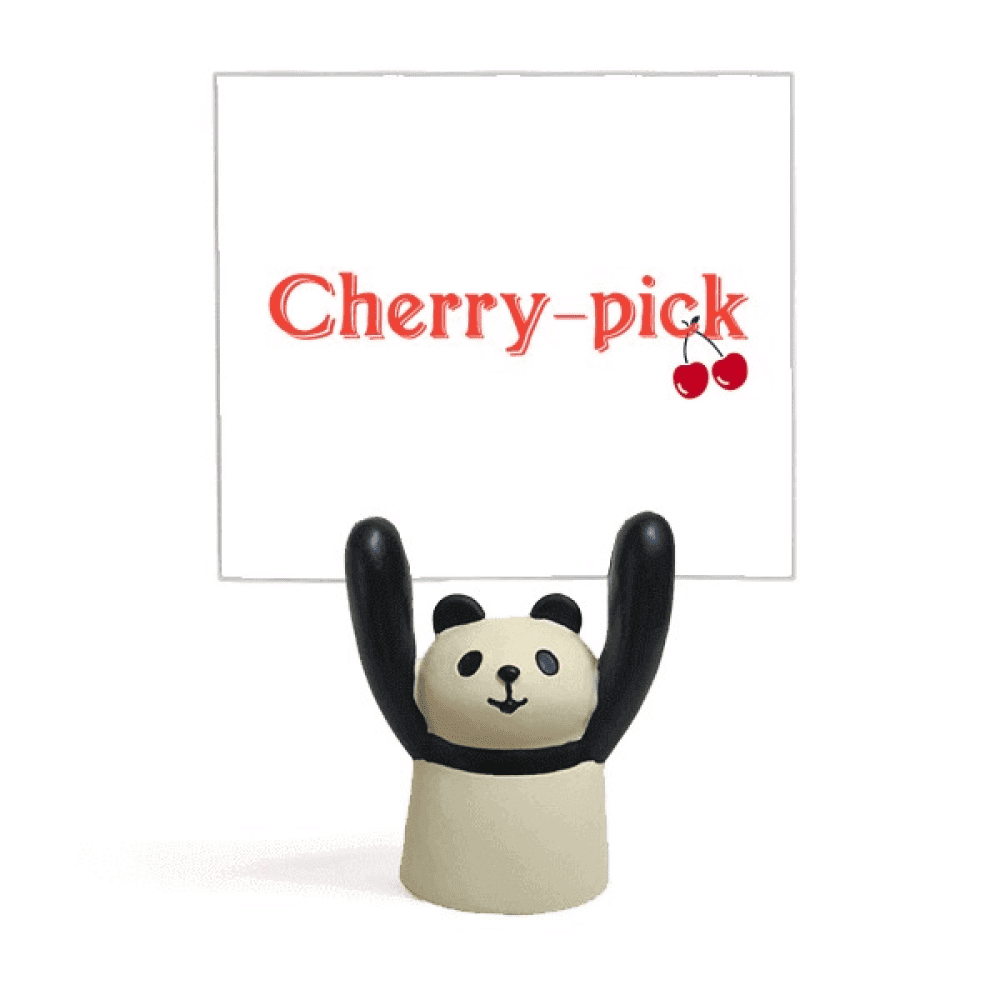 Interesting Catchword Cherry Pick Memo Holder Cartoon Animal Panda Stand Decoration