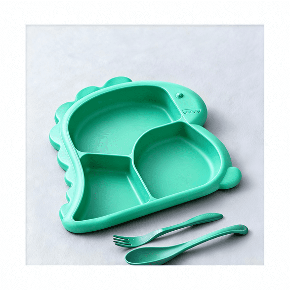 Interesting Dinosaur Themed Dinnerware Set for Kids - Exquisite Tableware Plates and Practical Trays for Childrens Dining