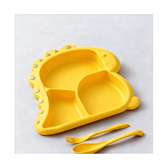 Interesting Dinosaur Themed Dinnerware Set for Kids - Exquisite Tableware Plates and Practical Trays for Childrens Dining