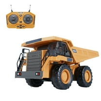 Interesting Engineering Vehicles Remote Control Bulldozer and Loader Set (9-Channel), 2.4GHz RC Construction Vehicles, Made of Metal Alloy, with Cool Lights and Sound Effects