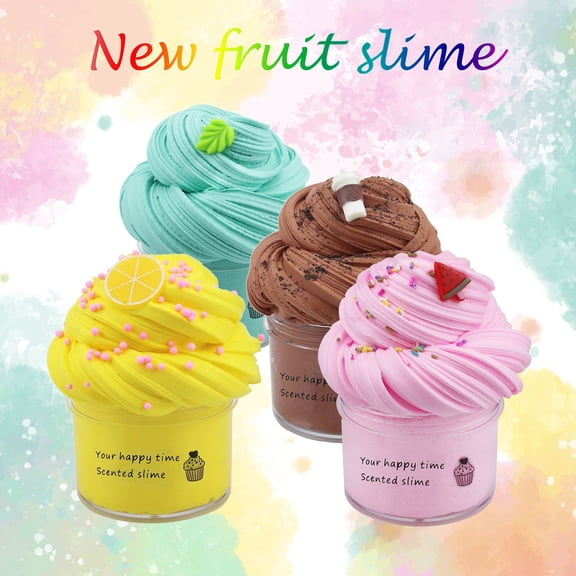 Interesting Gift! KUNPENG DIY Slime Supplies Fruit Slime Aromatherapy Pressure Children Slime Toy