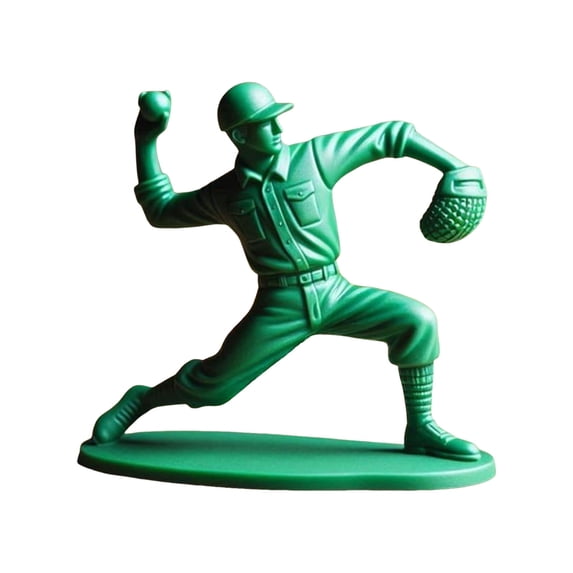 Interesting Green Baseball Soldier Character Classic Toy Set Novel Statue Suitable For Home Desktop Decoration